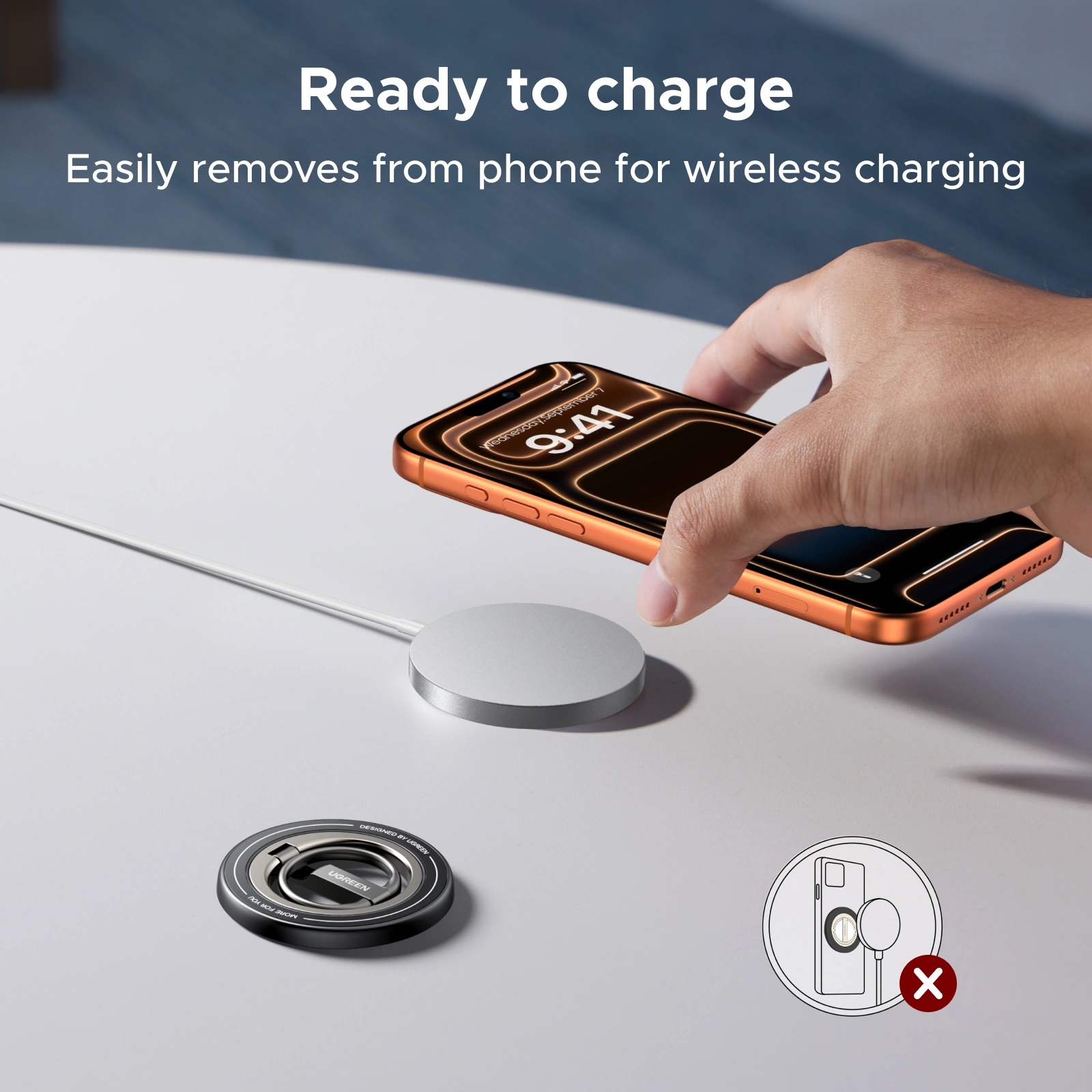UGREEN Magnetic Phone Ring Holder With Stand - Image 7
