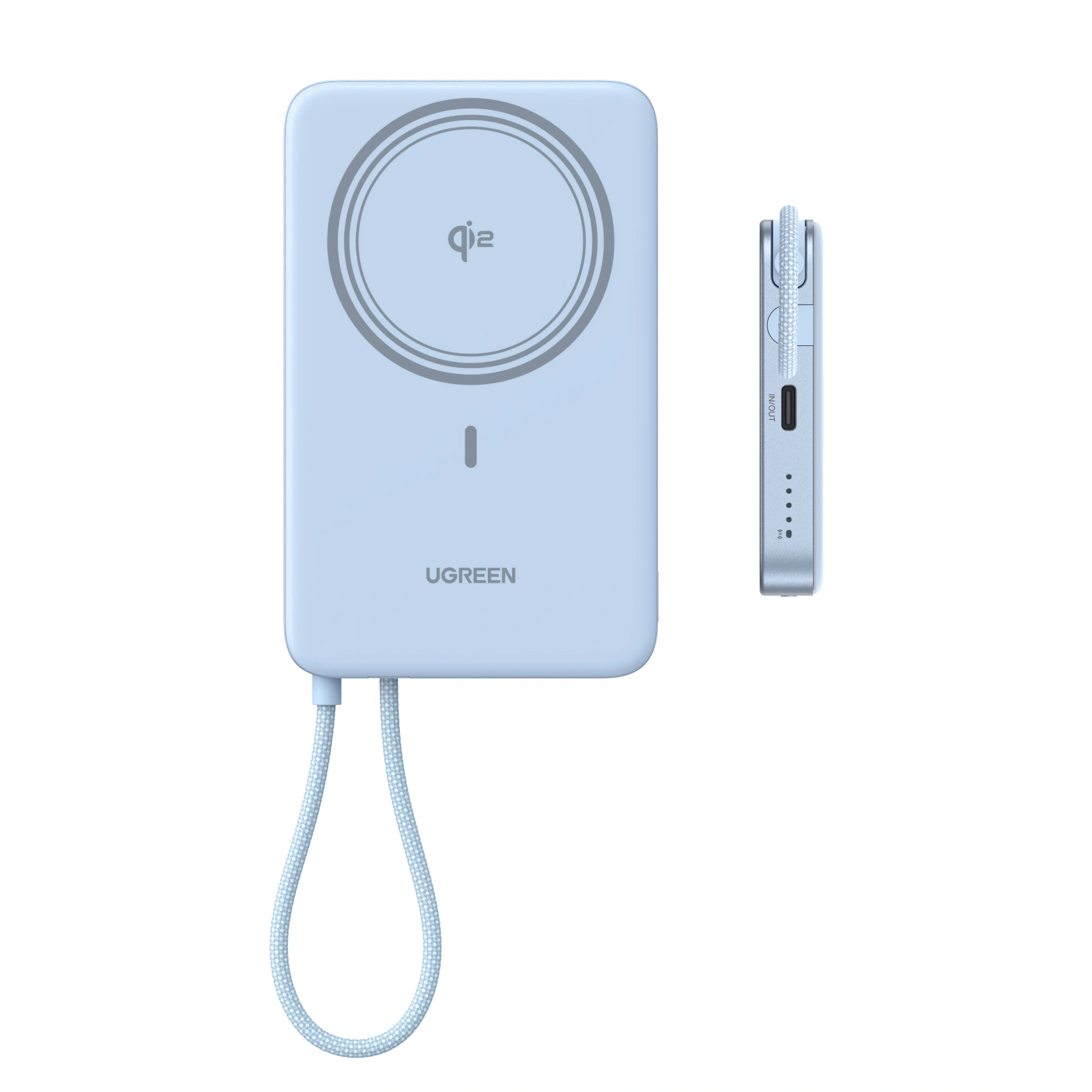 UGREEN Qi2 MagFlow Air 10000mAh 15W Magnetic Power Bank - Blue - Image 5