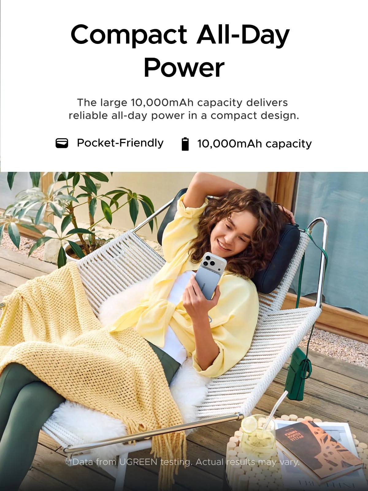 UGREEN Qi2 MagFlow Air 10000mAh 15W Magnetic Power Bank - Blue - Image 13