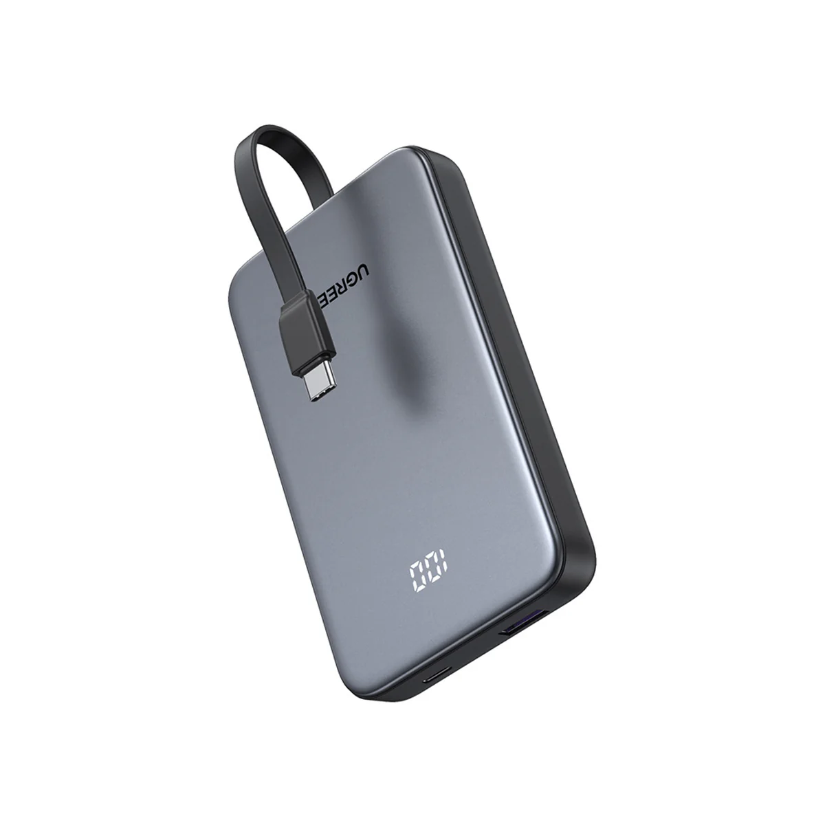 UGREEN 10000mAh 20W Power Bank with Built-in Cable- PB526 – 75161B
