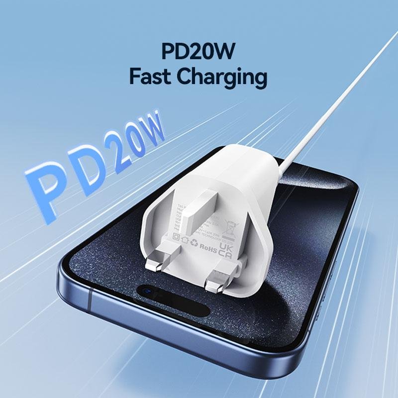 USAMS CC227 T65 PD20W TYPE-C Fast Charger (UK) - Image 5