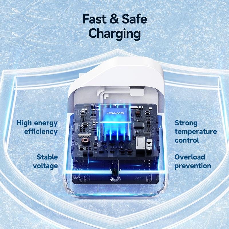 USAMS CC227 T65 PD20W TYPE-C Fast Charger (UK) - Image 7