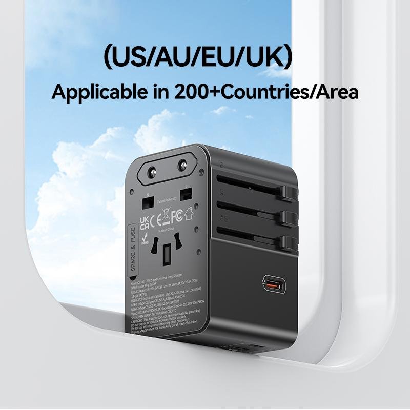 USAMS CC310 70W 3 Type-C + Dual USB Universal Travel Charger - Image 7