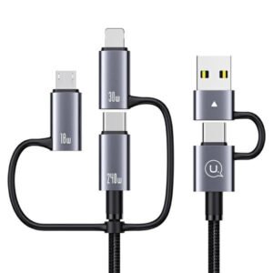 USAMS SJ738 240W 6-In-1 Aluminum Alloy Fast Charging & Data Cable - Sufeng Series 2m