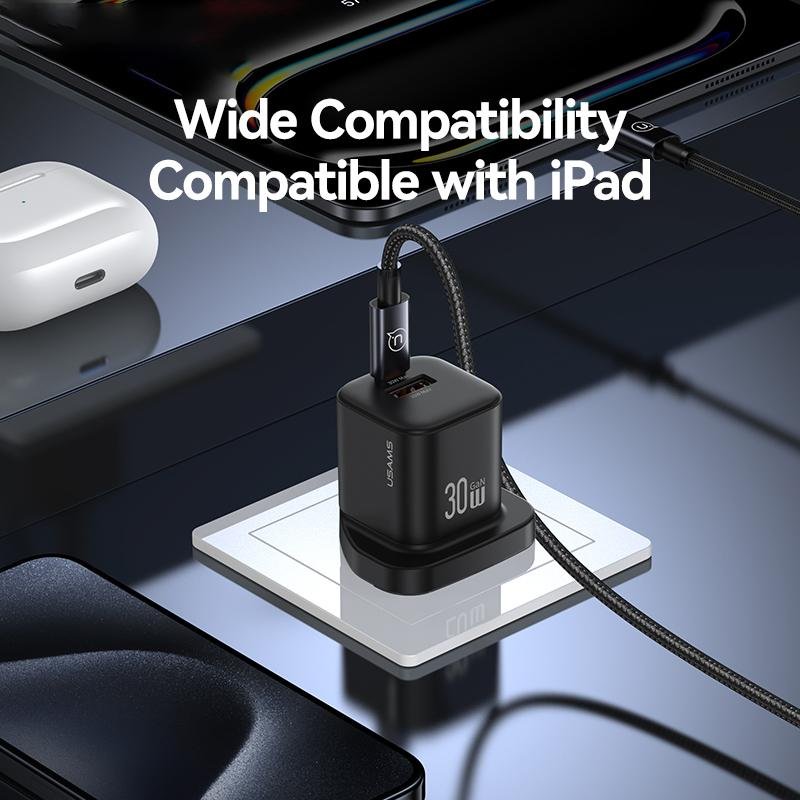 USAMS CC277 30W GaN Mini A+C Dual Ports Fast Charger (UK) - JC Series - Image 8