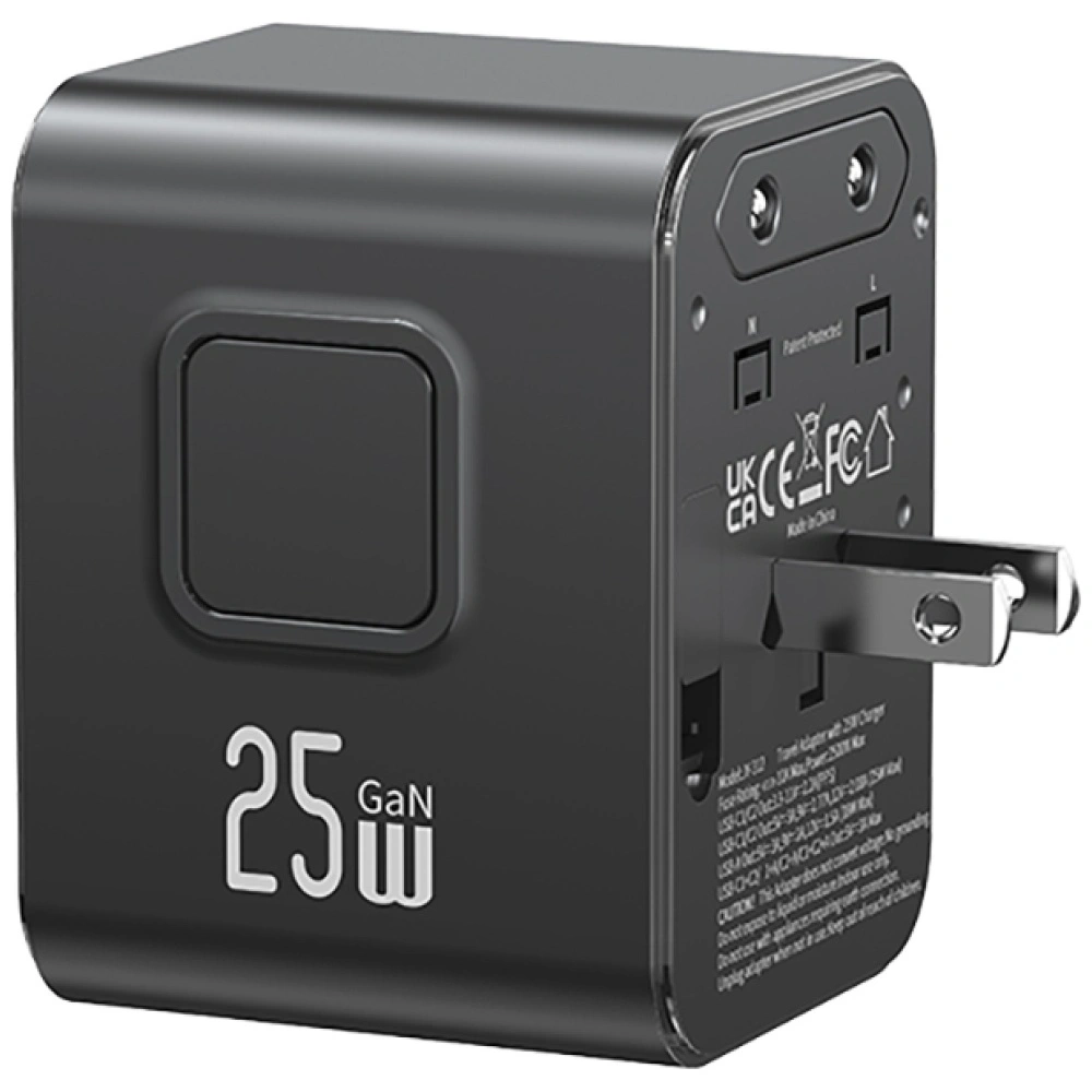 USAMS CC309 25W Dual Type-C + USB Universal Travel Charger - Image 3