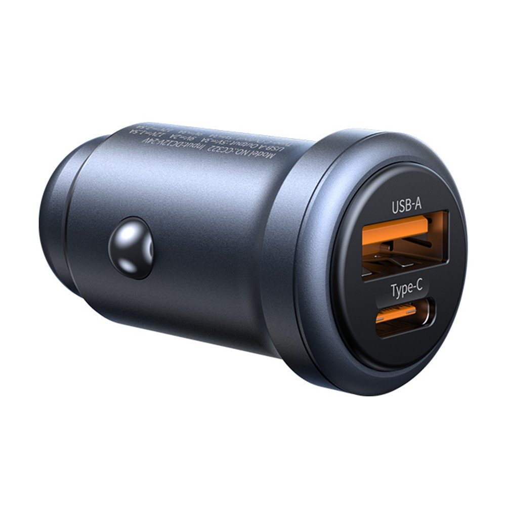 USAMS CC322 30W A+C Ports Aluminum Alloy Car Charger - Image 2