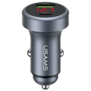 USAMS CC327 45W A+C Ports Aluminum Alloy Car Charger