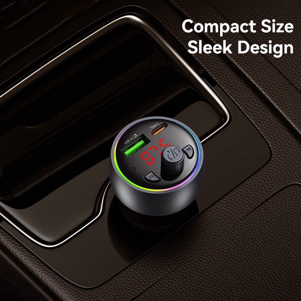 USAMS CC328 30W A+C Digital Display BT FM Car Charger - Image 10