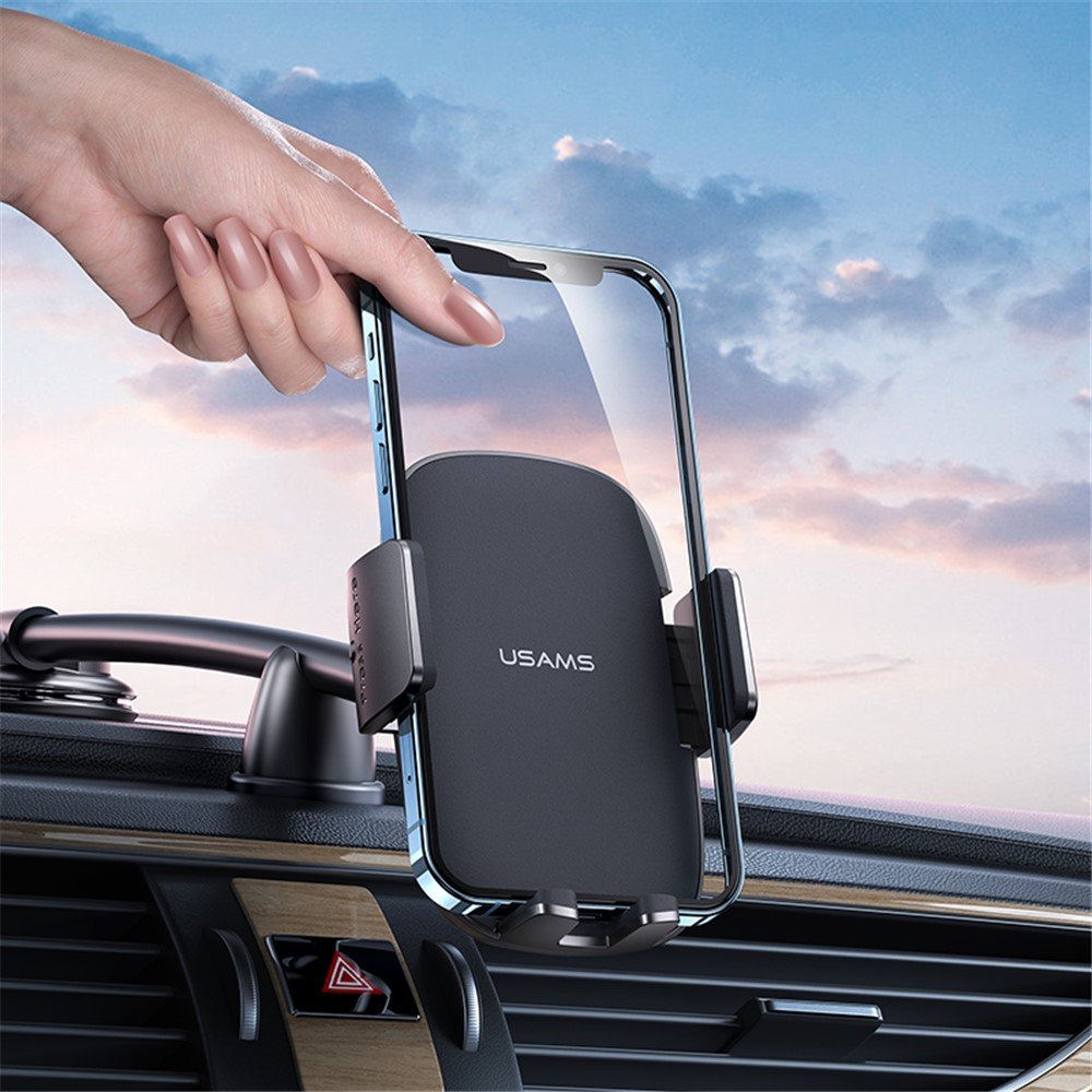 USAMS US-ZJ065 Car Center Console Retractable Phone Holder - Image 2