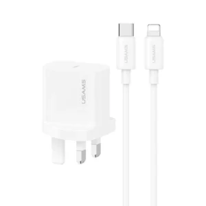 USAMS-OY CC227 20W Fast Charger with 30W Type-C To Lightning 1m Cable - Yi Series