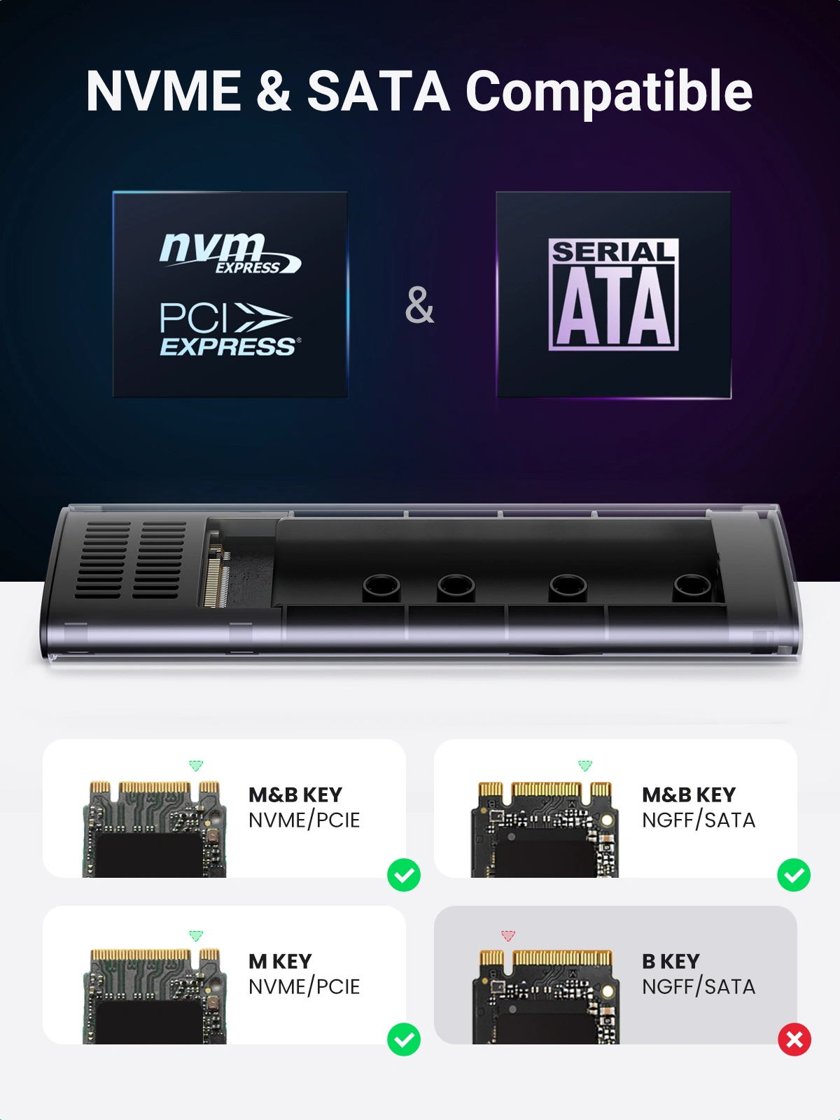 UGREEN M.2 SATA/NVMe 10Gbps SSD Enclosure - Image 7
