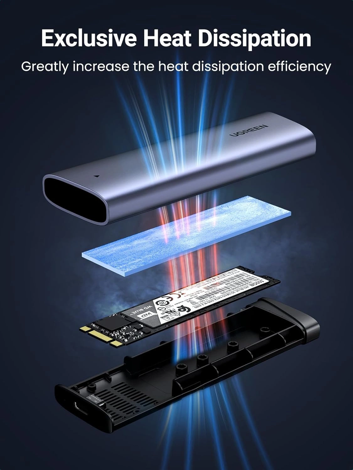UGREEN M.2 NVMe Type-C 3.2 Gen SSD Enclosure - Image 4